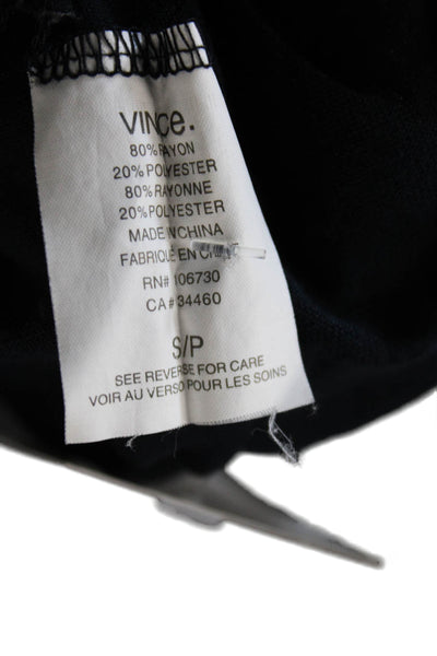 Vince Womens Short Sleeves Pullover Tee Shirt Midnight Blue Size Small
