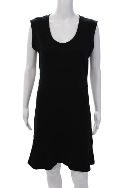 Grey State Womens Cotton Solid Sleeveless Scoop Neck Skater Dress Black Size M