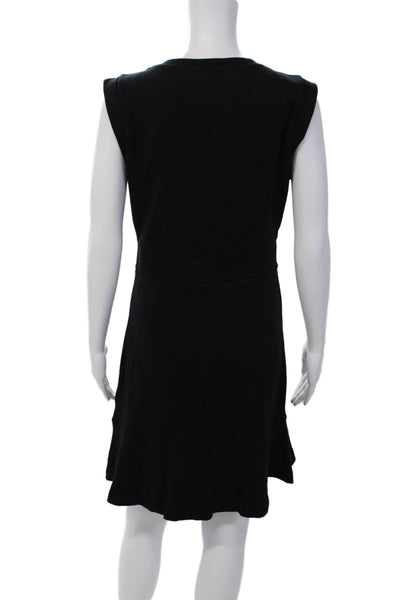 Grey State Womens Cotton Solid Sleeveless Scoop Neck Skater Dress Black Size M