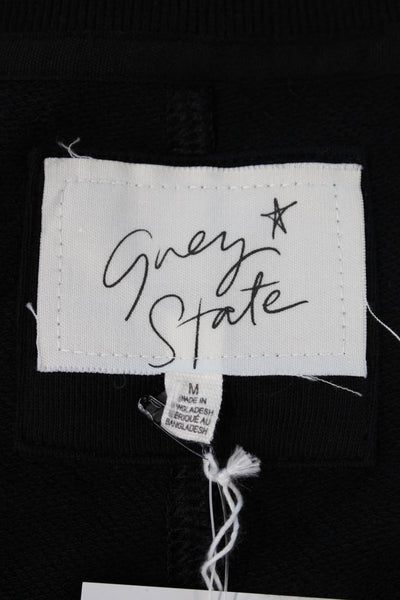 Grey State Womens Cotton Solid Sleeveless Scoop Neck Skater Dress Black Size M