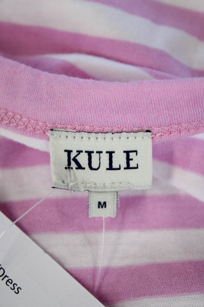 Kule Womens Cotton Stripe Printed Casual Short Tank Dress Bubblegum Size M