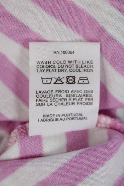 Kule Womens Cotton Stripe Printed Casual Short Tank Dress Bubblegum Size M