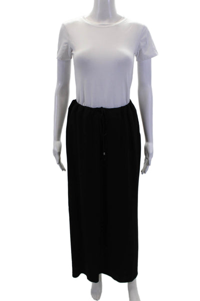 Michael Michael Kors Womens Drawstring Waist Casual Maxi Skirt Black Size L