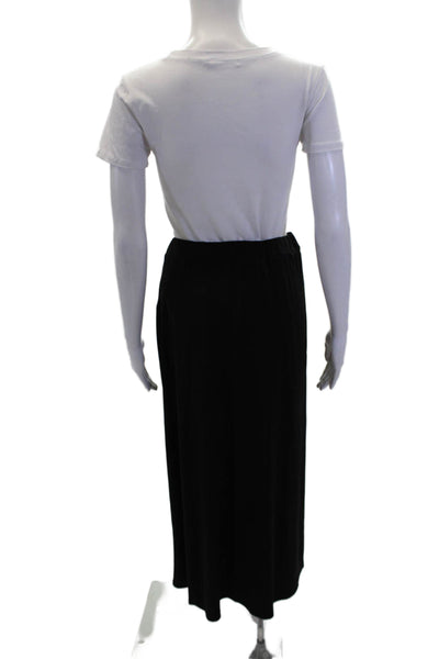 Michael Michael Kors Womens Drawstring Waist Casual Maxi Skirt Black Size L