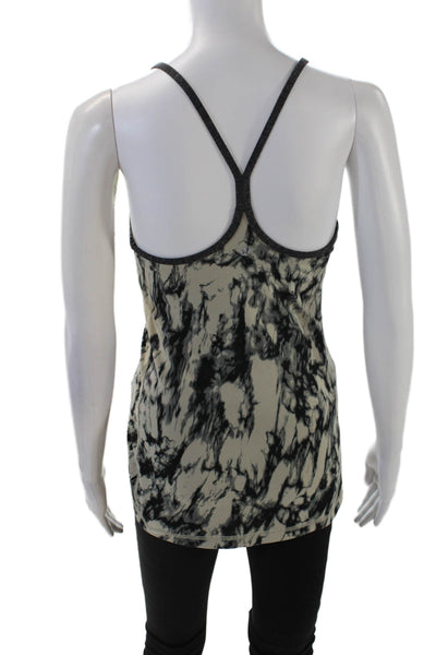 Lululemon Womens Spaghetti Strap Scoop Neck Abstract Tank Top Brown Size 6