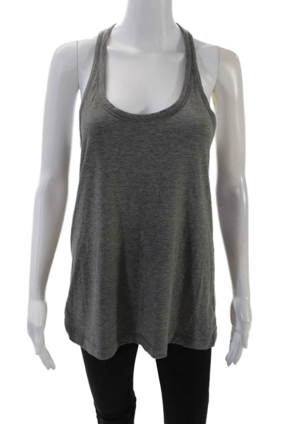 Lululemon Womens Scoop Neck Lightweight Knit Racerback Tank Top Gray Size 8