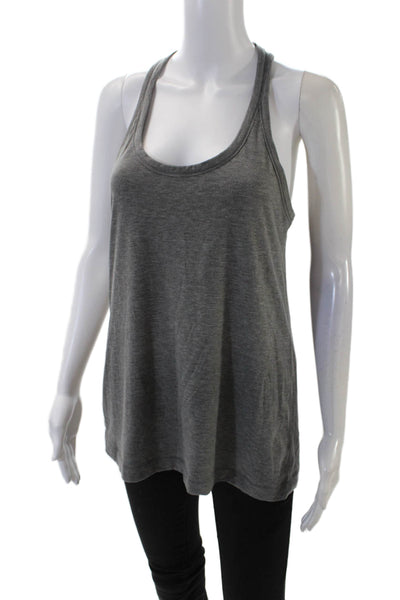 Lululemon Womens Scoop Neck Lightweight Knit Racerback Tank Top Gray Size 8
