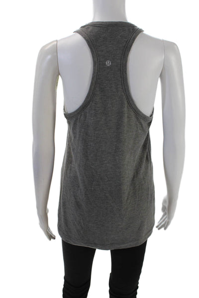 Lululemon Womens Scoop Neck Lightweight Knit Racerback Tank Top Gray Size 8