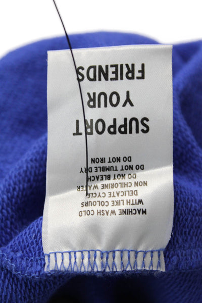 Krost Womens Cotton Long Sleeve Pullover Crew Neck Sweatshirt Blue Size XS