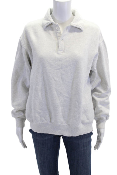 Krost Womens Cotton Long Sleeve Pullover Crew Neck Sweatshirt Blue Size XS