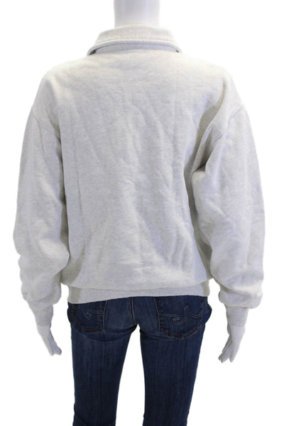 Krost Womens Cotton Long Sleeve Pullover Crew Neck Sweatshirt Blue Size XS