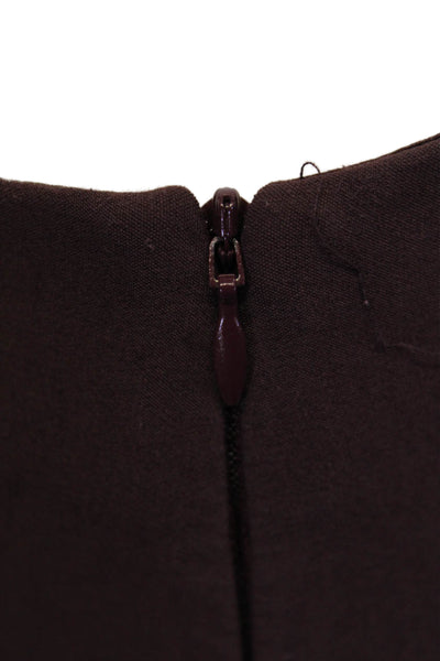 Vince Womens High Rise Slim Leg Pants Dark Berry Purple Cotton Size Small