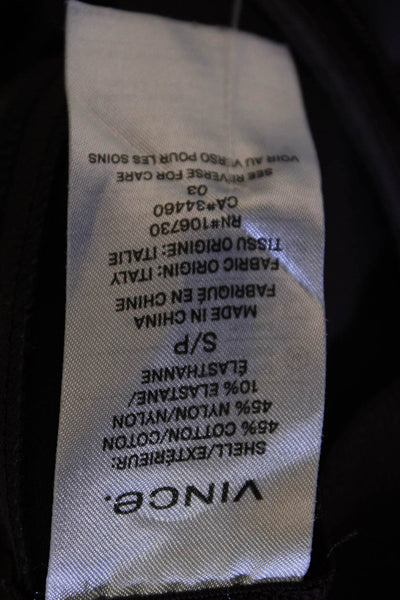 Vince Womens High Rise Slim Leg Pants Dark Berry Purple Cotton Size Small