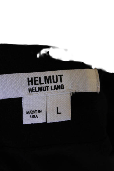 Helmut Helmut Lang Womens Back Zipper Ruched Tulip Mini Skirt Black Size Large
