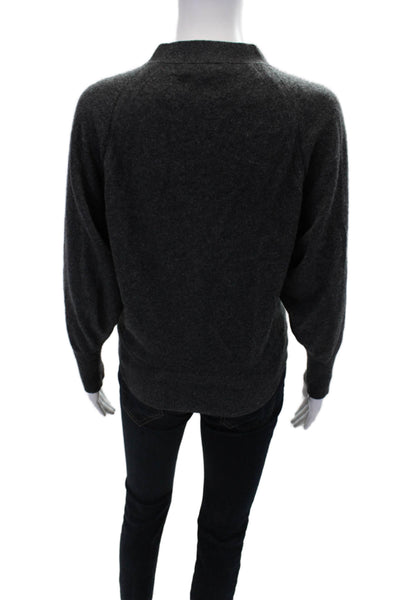 Christopher Fischer Womens Knit Open Front Cardigan Sweater Gray Size XS