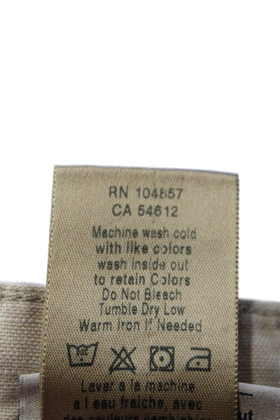 AG Adriano Goldschmied Linen + Cotton Four Pocket Tapered Pants Beige Size 27