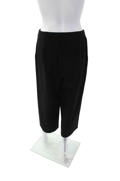 Eileen Fisher Womens Elastic Waistband Wide Leg Dress Pants Black Size S
