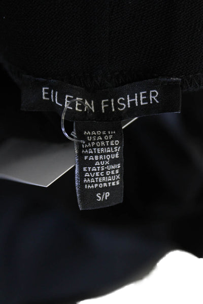 Eileen Fisher Womens Elastic Waistband Wide Leg Dress Pants Black Size S