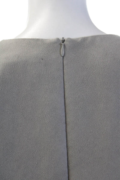 Lyn Devon Womens Textured Short Sleeve Round Neck Pencil Dress Nude Size 10