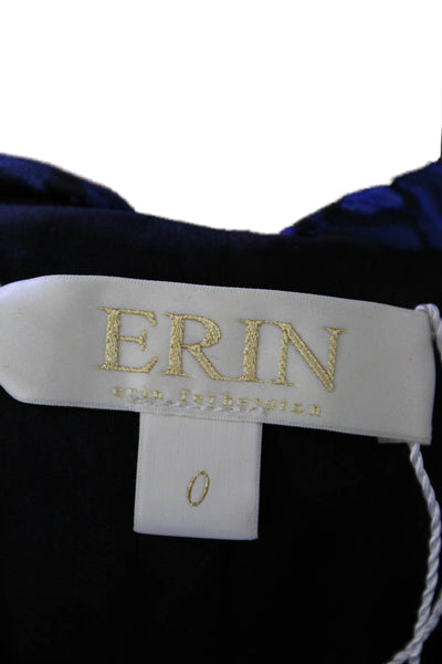 ERIN Erin Fetherston Womens Brocade Sleeveless Bow Pencil Dress Blue Size 0