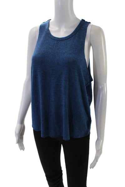 We The Free Womens Scoop Neck Lightweight Knit Tank Top Blue Size Small