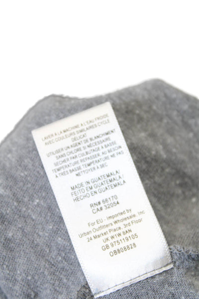 FP Movement Womens Sleeveless Crew Neck Open Back Knit Top Gray Size Medium