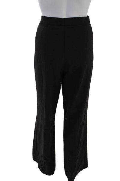 Tahari Womens Wool Flat Front Straight Leg Trousers Brown Size 12