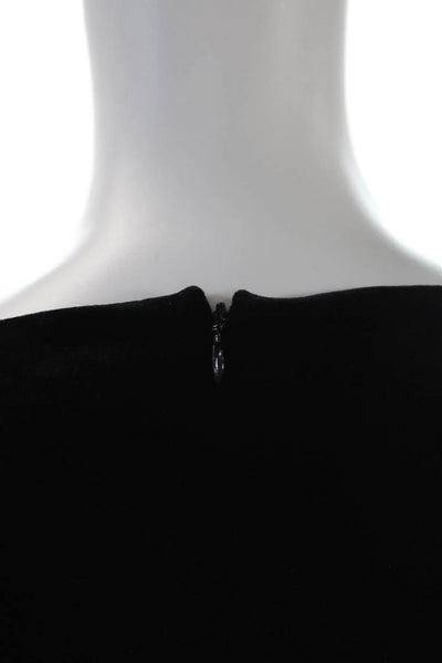 Brooks Brothers Red Fleece Womens Long Sleeve Velvet A Line Dress Black Size XL
