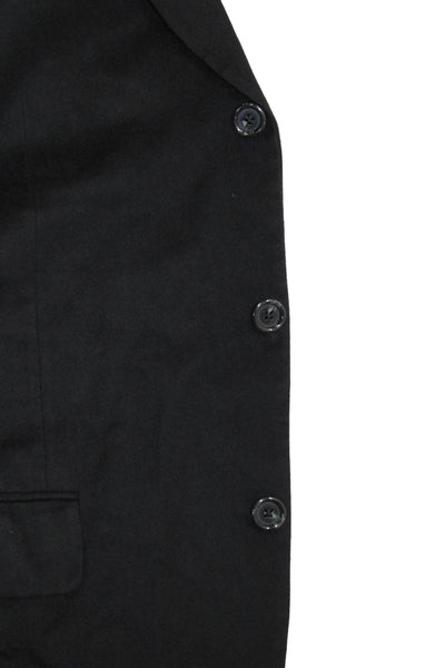Jacobsons Mens Cashmere Solid Three Button Blazer Jacket Black Size 40"