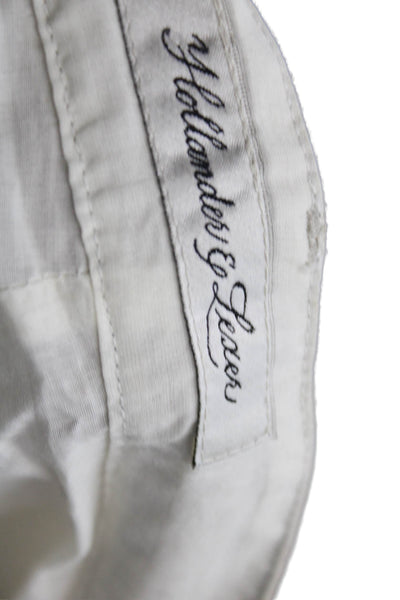 Hollander Mens Linen flat Front Straight Leg Trousers Beige Size 36