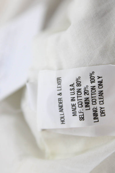 Hollander Mens Linen flat Front Straight Leg Trousers Beige Size 36