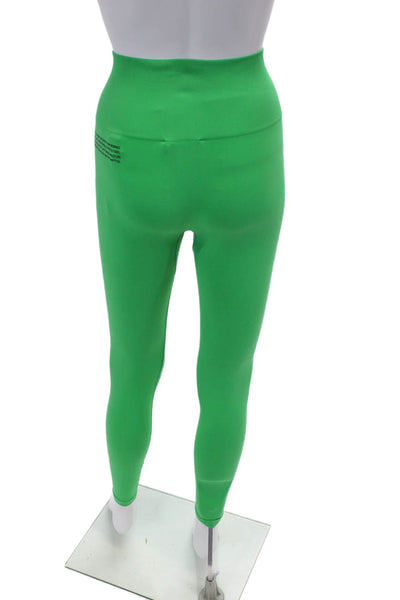 Pangaia Women's High Waist Full Length Fitted Workout Legging Green Size XS