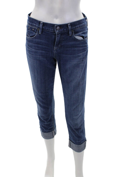 Citizens of Humanity Womens Medium Wash Dani Cropped Straight Jeans Blue Size 25