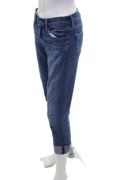 Citizens of Humanity Womens Medium Wash Dani Cropped Straight Jeans Blue Size 25