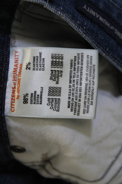 Citizens of Humanity Womens Medium Wash Dani Cropped Straight Jeans Blue Size 25