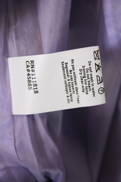 Michael Kors Womens Wool Cut Out One Shoulder Zip Back Shift Dress Purple Size 2