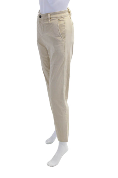 AG Adriano Goldschmied Womens Marshall Cotton Zippered Jeans Beige Size 29