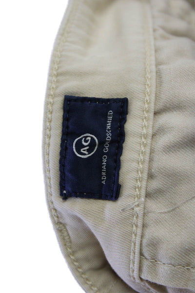 AG Adriano Goldschmied Womens Marshall Cotton Zippered Jeans Beige Size 29