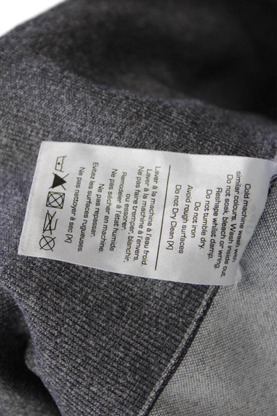 The Upside Womens Stretch Striped Mid-Rise Activewear Ankle Leggings Gray Size S