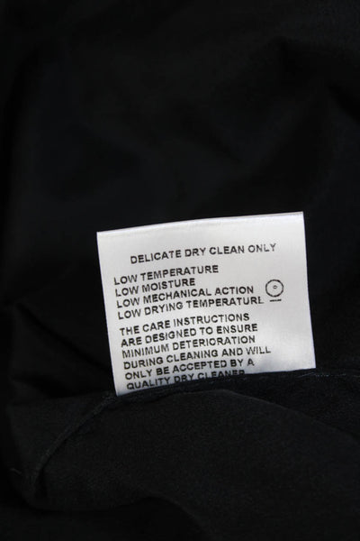 Karen Millen Womens Cotton Short Sleeve Round Neck Lined Dress Black Size 08