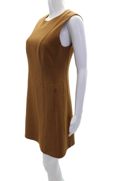 Theory Womens Sleeveless Helaina Pioneer A Line Dress Mahogany Brown Size 4