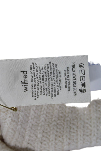 Wilfred Women's Mock Neck Long Sleeves Knit Pullover Sweater Cream Size S