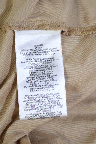 BCBGMAXAZRIA Womens Printed Crew Neck Short Sleeve Lined Dress Pink Size S