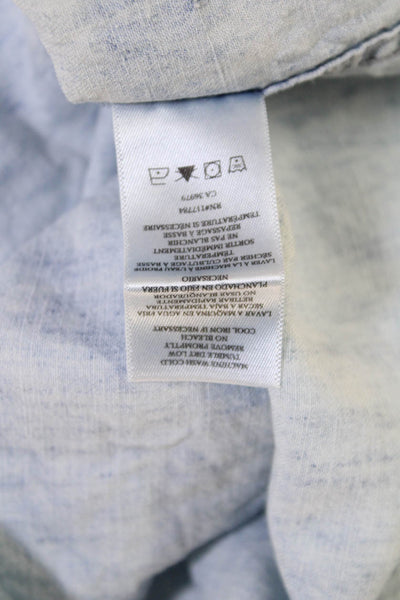 Rails Womens Chambray Collar Pockets Short Sleeve Denim Dress Blue Size XS