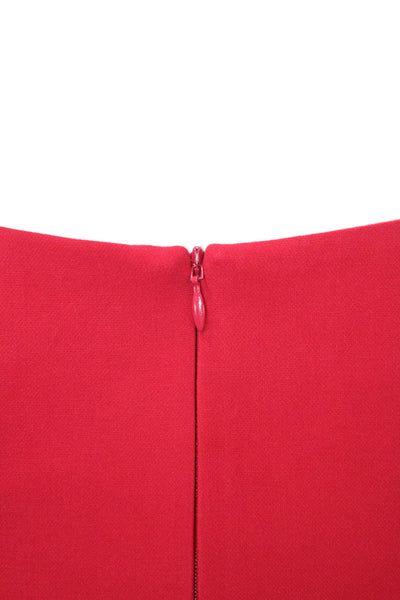 French Connection Womens Square Neckline Sleeveless Zipped Mini Dress Red Size 0