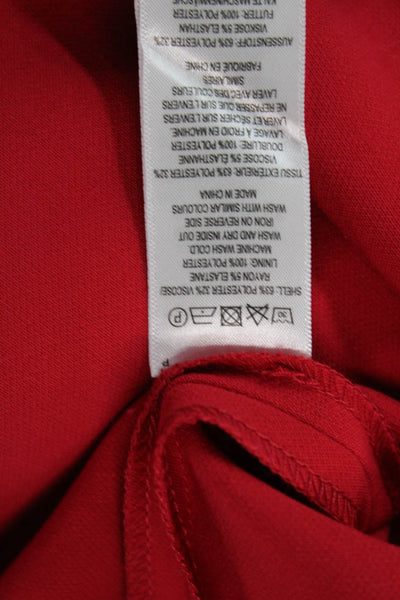 French Connection Womens Square Neckline Sleeveless Zipped Mini Dress Red Size 0