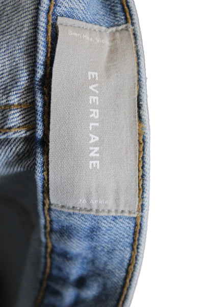 Everlane Women's Midrise Five Pocket Light Wash Straight Leg Denim Pants Size 26