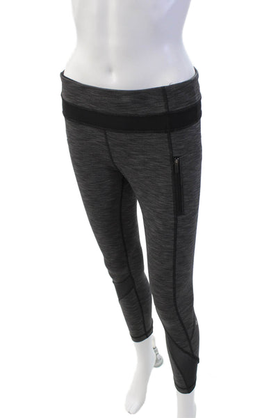 Lululemon Women's Midrise Color Block Full Length Workout Legging Black Size 6