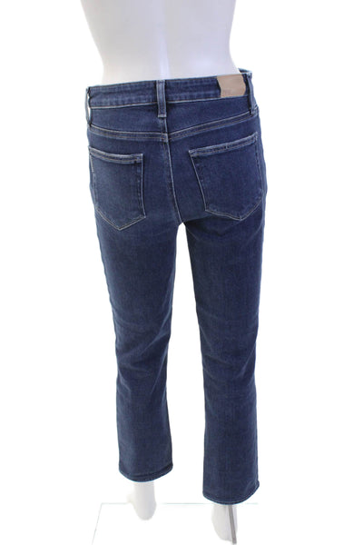 Paige Woemen's Midrise Five Pocket Dark Wash Straight Leg Denim Pants Size 28
