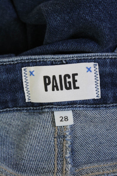 Paige Woemen's Midrise Five Pocket Dark Wash Straight Leg Denim Pants Size 28